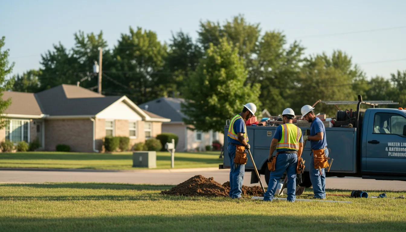 Residential water line and bathroom plumbing service in Byrnedale, PA